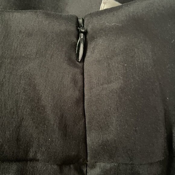 Cache Womens Black Pleated Solid Skirt M 48% Polyester 45% Nylon 7% Lycra Lining - Picture 8 of 9